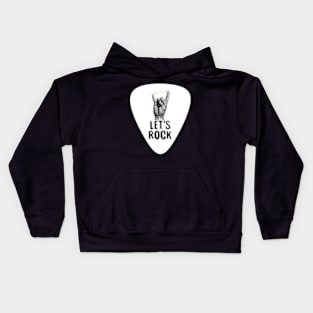 Let's Rock. Scribble Art. Kids Hoodie